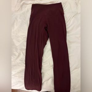 Lululemon Align Crop 21inches, Maroon Size 4